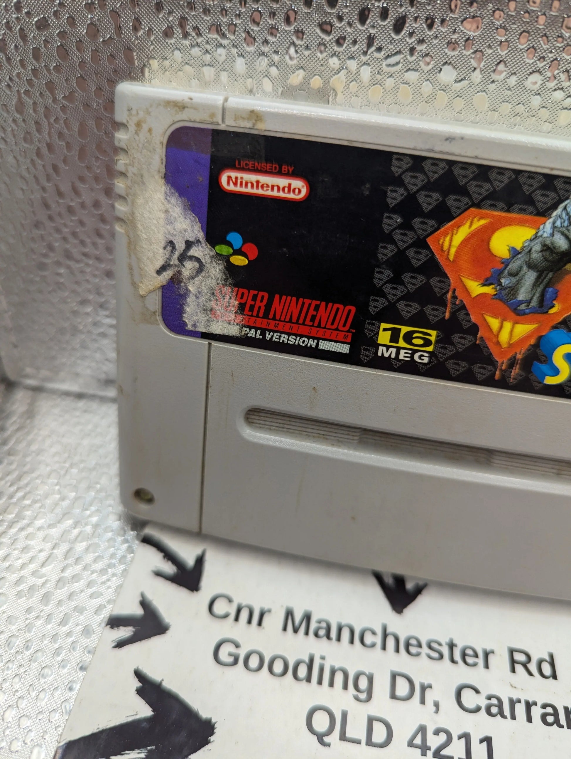 The Death and Return of Superman Super Nintendo SNES Game Cartridge PAL FRENLY BRICKS - Open 7 Days