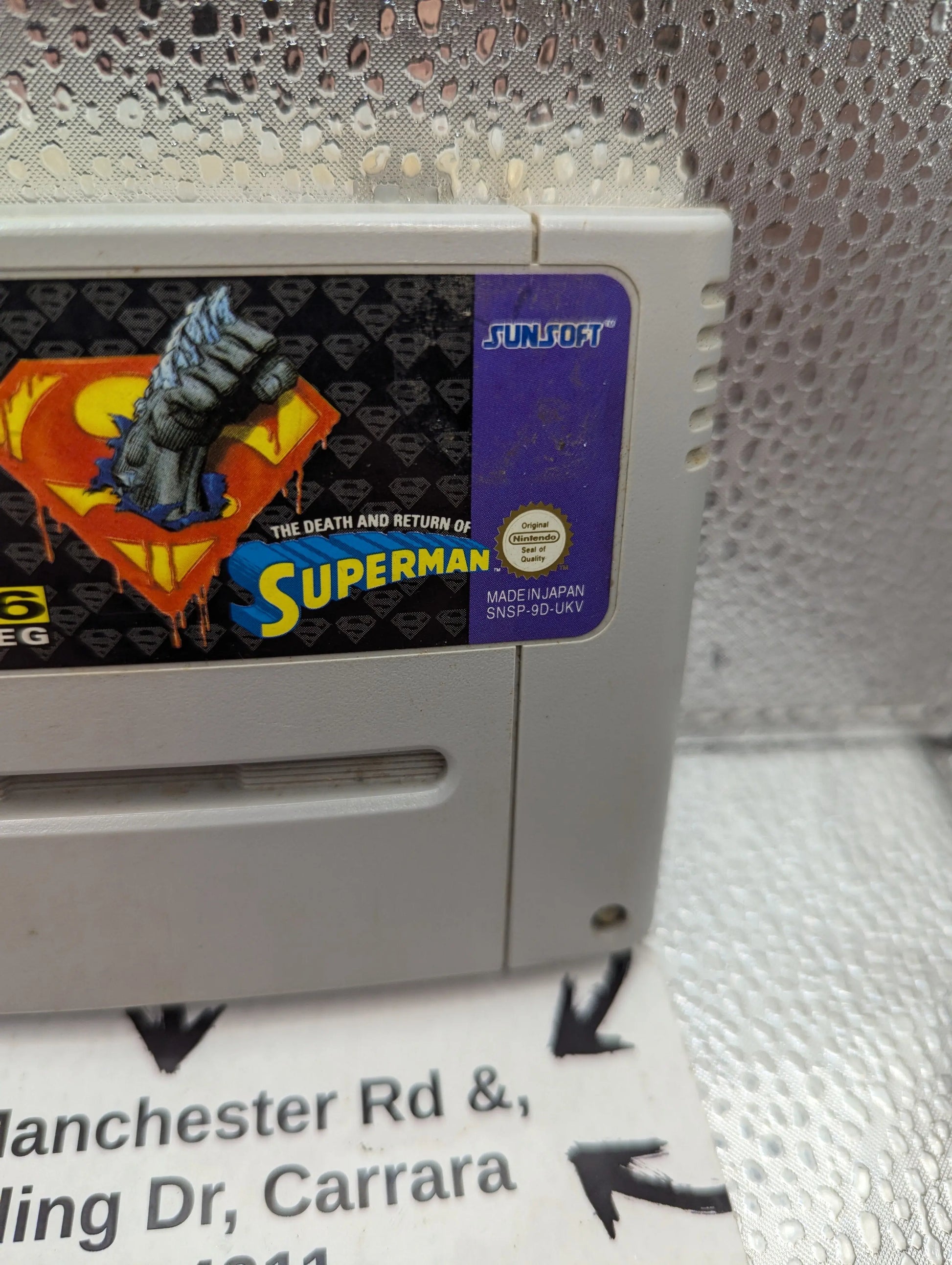 The Death and Return of Superman Super Nintendo SNES Game Cartridge PAL FRENLY BRICKS - Open 7 Days