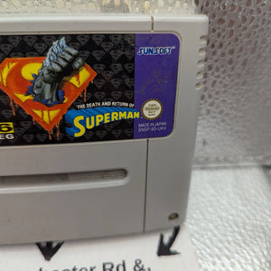 The Death and Return of Superman Super Nintendo SNES Game Cartridge PAL FRENLY BRICKS - Open 7 Days