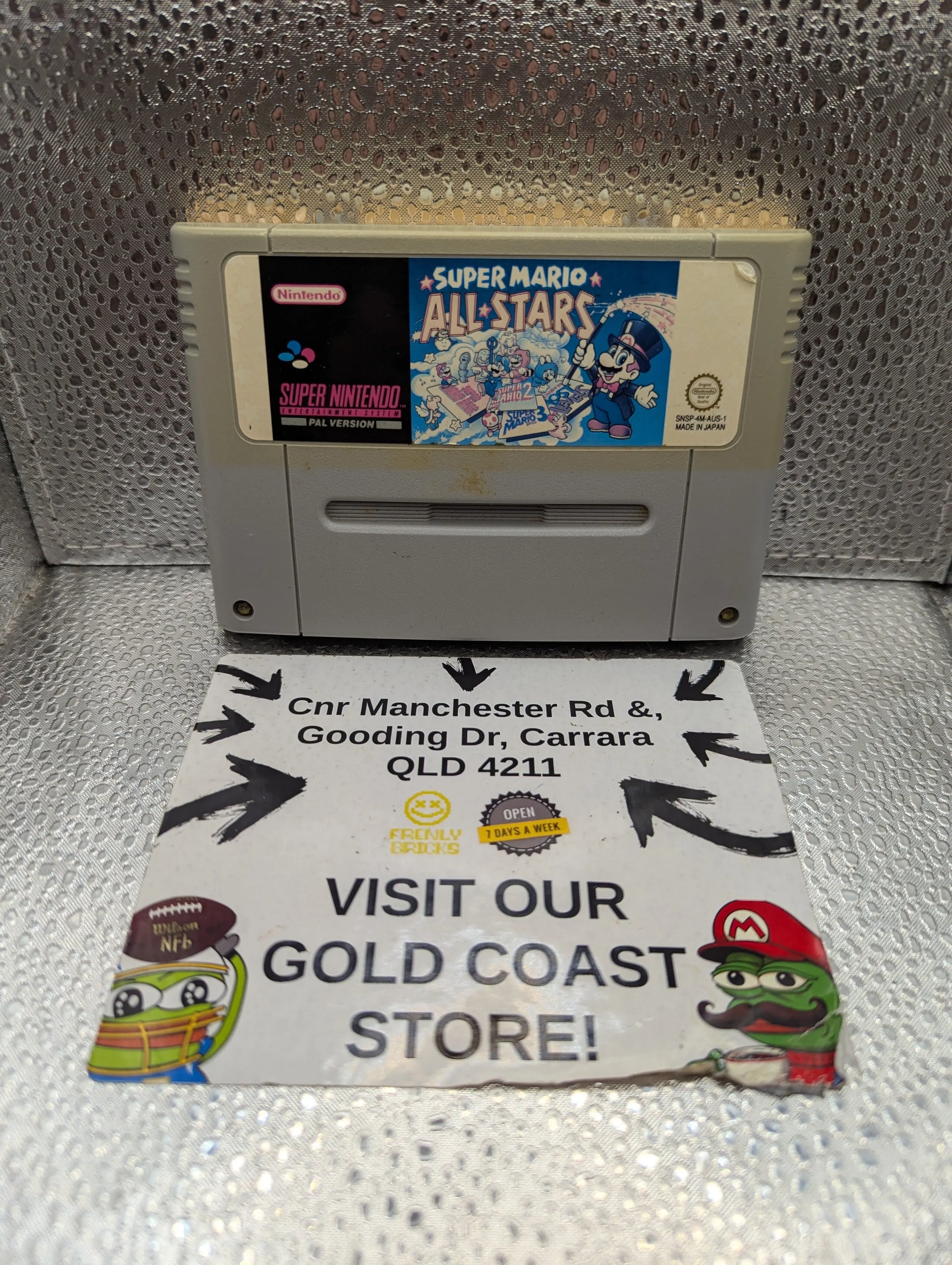 Super Mario All Stars Game Super Nintendo PAL R4 SNSP-4M-AUS 1992 FRENLY BRICKS - Open 7 Days