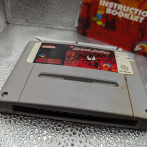 Spider-man & Venom - Maximum Carnage - SNES Super Nintendo - EURO FRENCH - Cart and Instruction FRENLY BRICKS - Open 7 Days