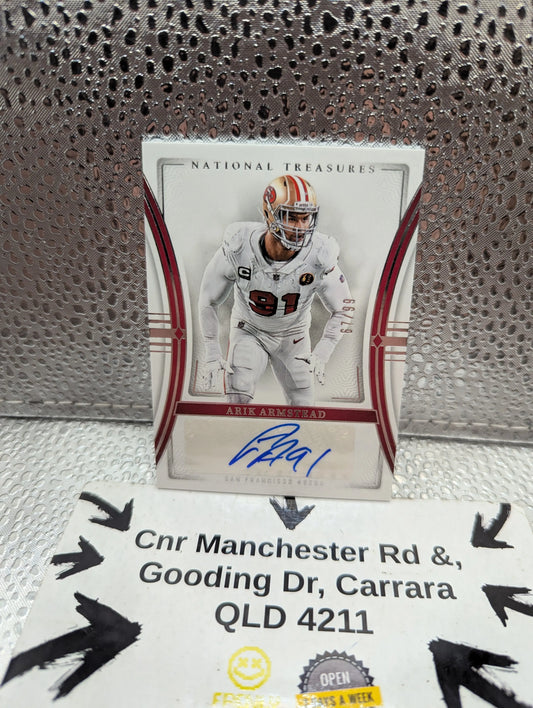 2023 National Treasures - Arik Armstead Signature /99 - San Francisco 49'ers FRENLY BRICKS - Open 7 Days