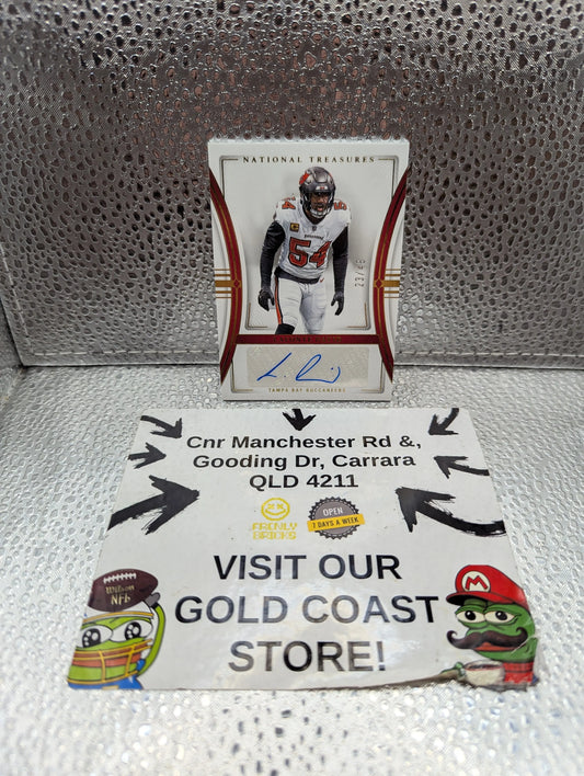 LAVONTE DAVID 2023 NATIONAL TREASURES FOOTBALL AUTOGRAPH AUTO /49 FRENLY BRICKS - Open 7 Days