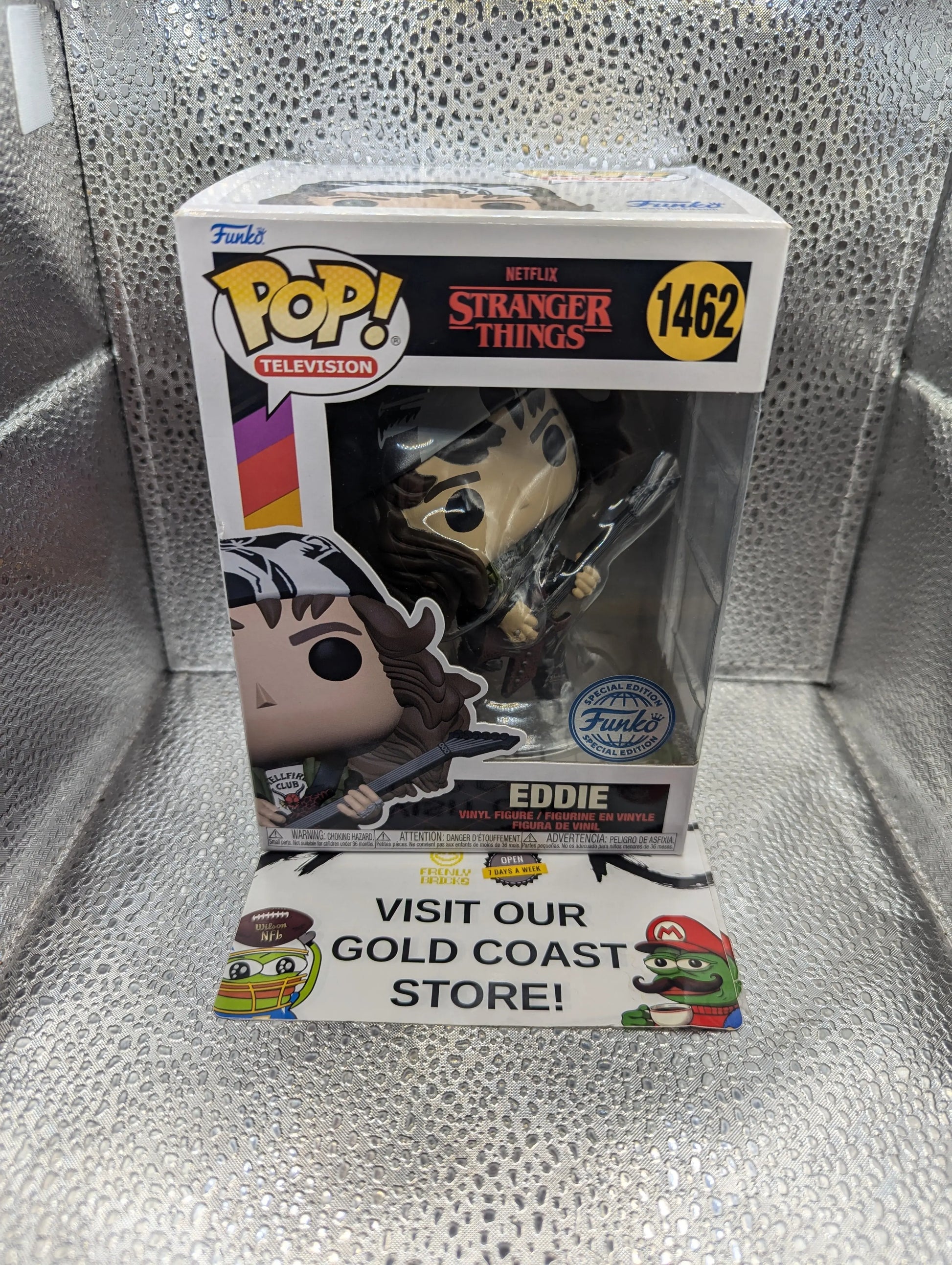 Stranger Things 4 - Eddie with Guitar Metallic Pop! Vinyl Figure #1462 FRENLY BRICKS - Open 7 Days