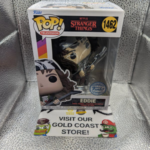 Stranger Things 4 - Eddie with Guitar Metallic Pop! Vinyl Figure #1462 FRENLY BRICKS - Open 7 Days