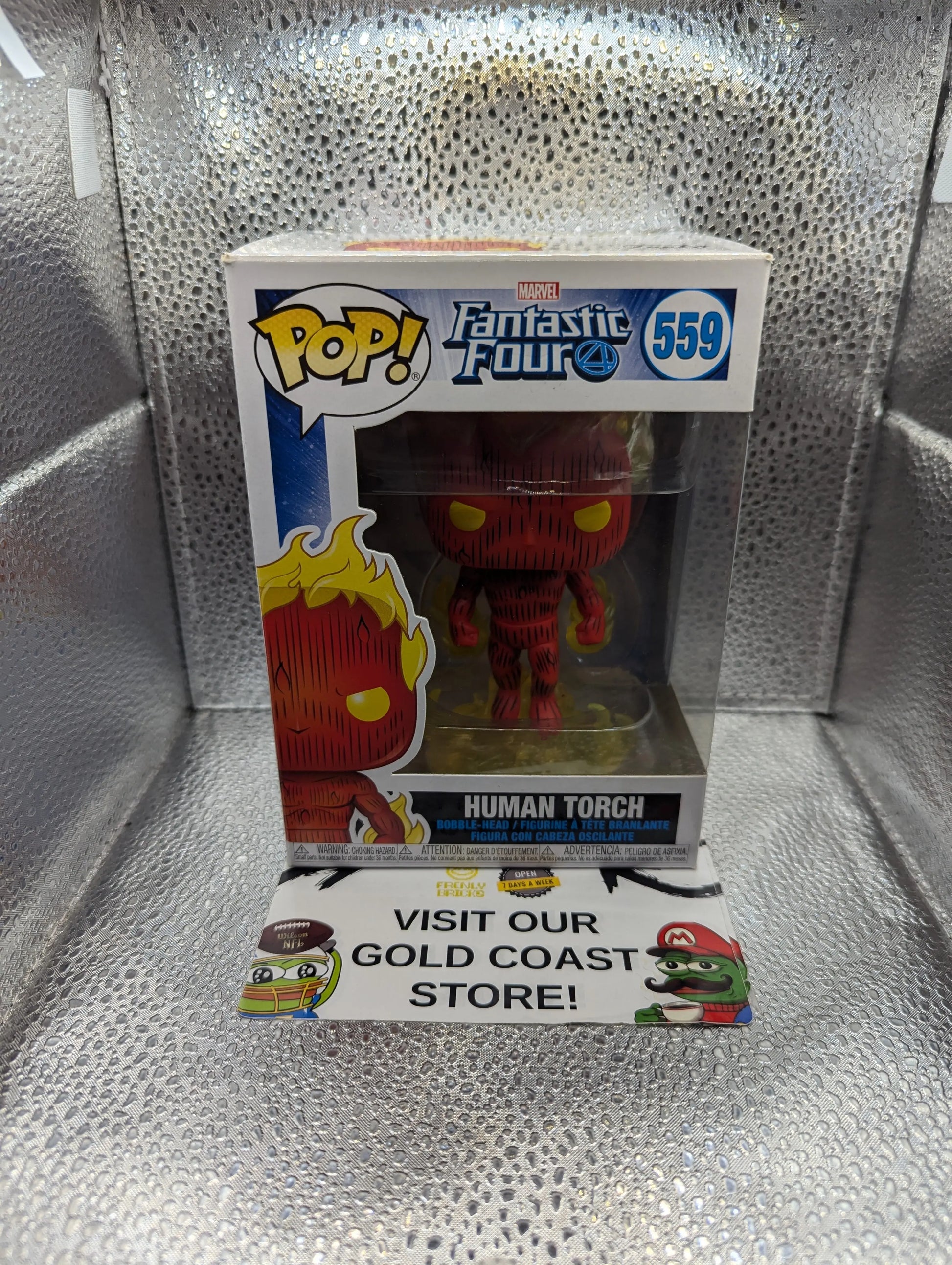 Funko Pop! Heroes: Marvel Comics - Human Torch Vinyl Figure 559 FRENLY BRICKS - Open 7 Days