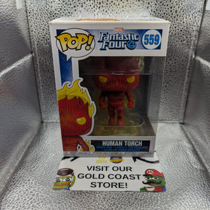 Funko Pop! Heroes: Marvel Comics - Human Torch Vinyl Figure 559 FRENLY BRICKS - Open 7 Days