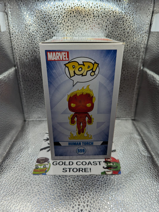 Funko Pop! Heroes: Marvel Comics - Human Torch Vinyl Figure 559 FRENLY BRICKS - Open 7 Days