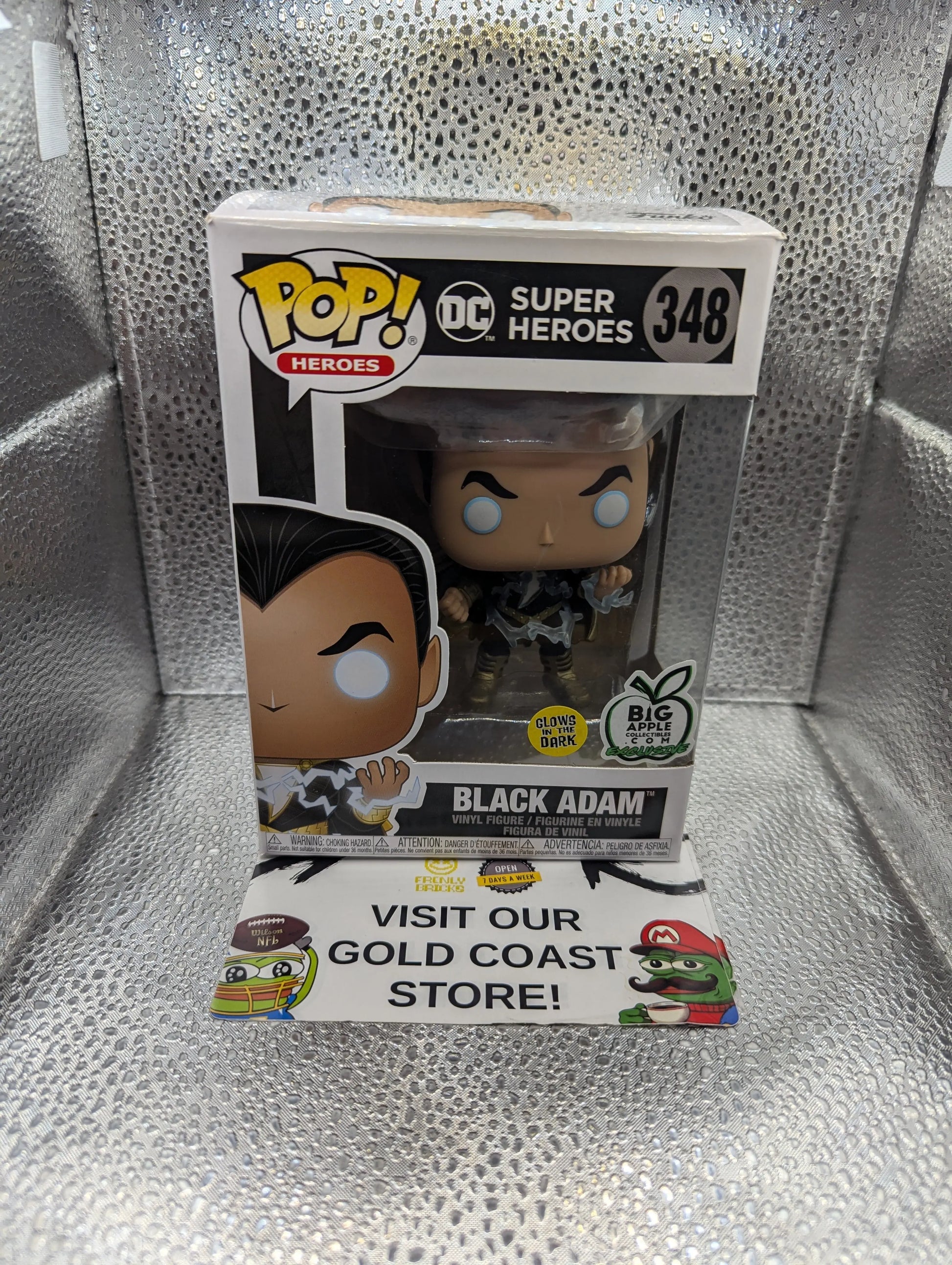 Heroes Funko Pop - Black Adam 348 Glow In The Dark - Vaulted - DC Superheroes FRENLY BRICKS - Open 7 Days