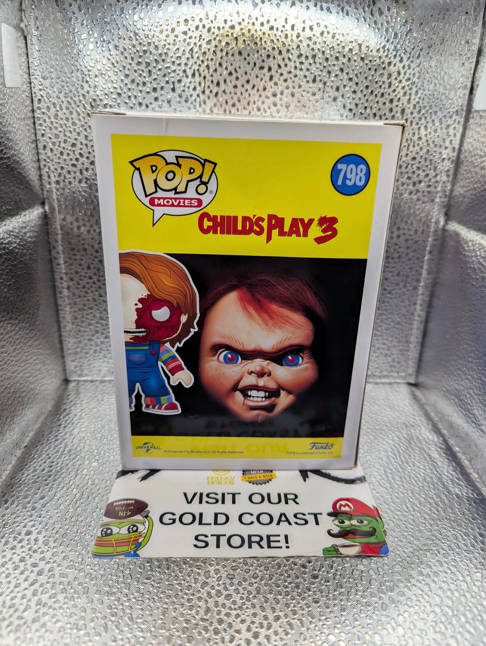 FUNKO POP MOVIES CHILD'S PLAY 3 #798 CHUCKY (BATTLE DAMAGED) VAULTED VINYL FRENLY BRICKS - Open 7 Days