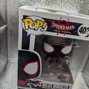 Funko Pop Spider-man 402 Appx 9cm Tall Vinyl Figure Miles Morales Disappearing box marks FRENLY BRICKS - Open 7 Days