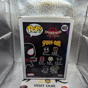 Funko Pop Spider-man 402 Appx 9cm Tall Vinyl Figure Miles Morales Disappearing box marks FRENLY BRICKS - Open 7 Days