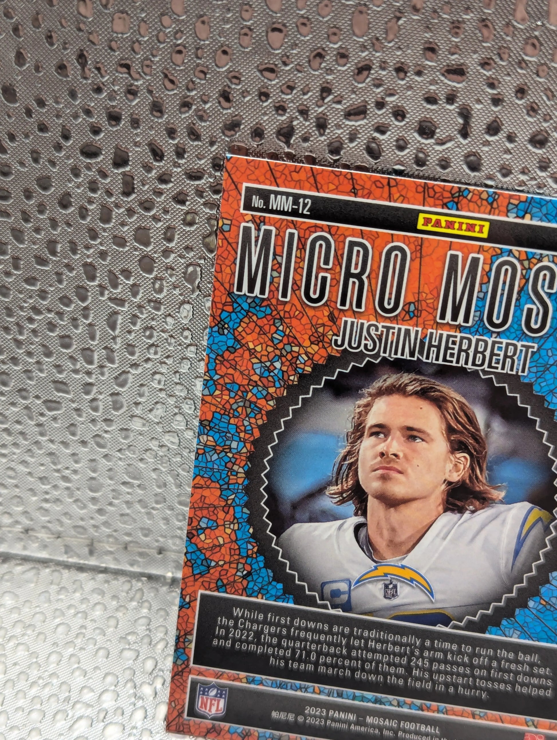 2023 Mosaic Football JUSTIN HERBERT MICRO Mosaic Prizm SSP Case Hit #MM-12 FRENLY BRICKS - Open 7 Days