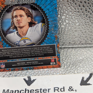 2023 Mosaic Football JUSTIN HERBERT MICRO Mosaic Prizm SSP Case Hit #MM-12 FRENLY BRICKS - Open 7 Days