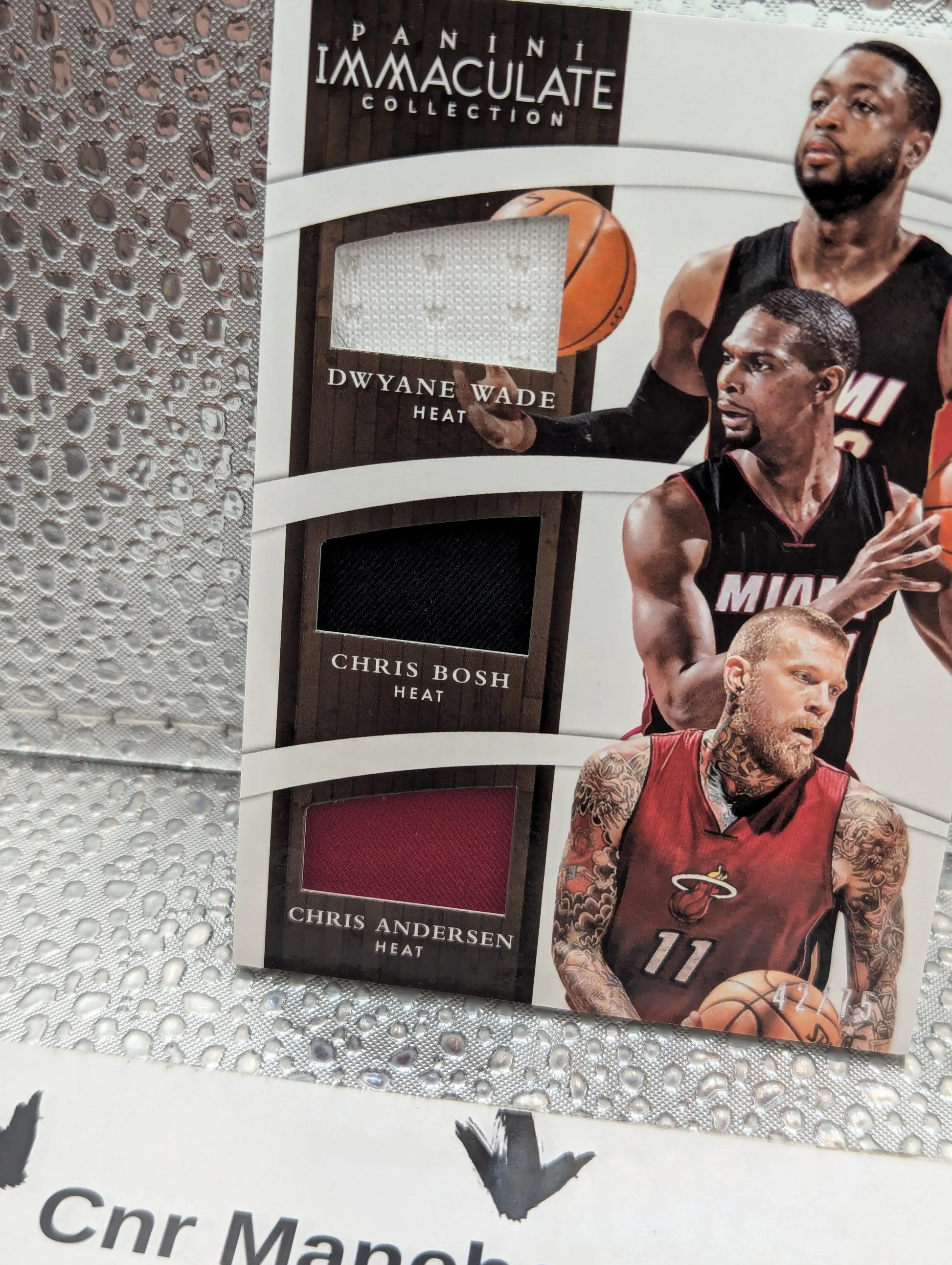 2014-15 Panini Immaculate 3 Patch Miami Dwayne Wade Chris Bosh Chris Andersen T-MIA /75 FRENLY BRICKS - Open 7 Days