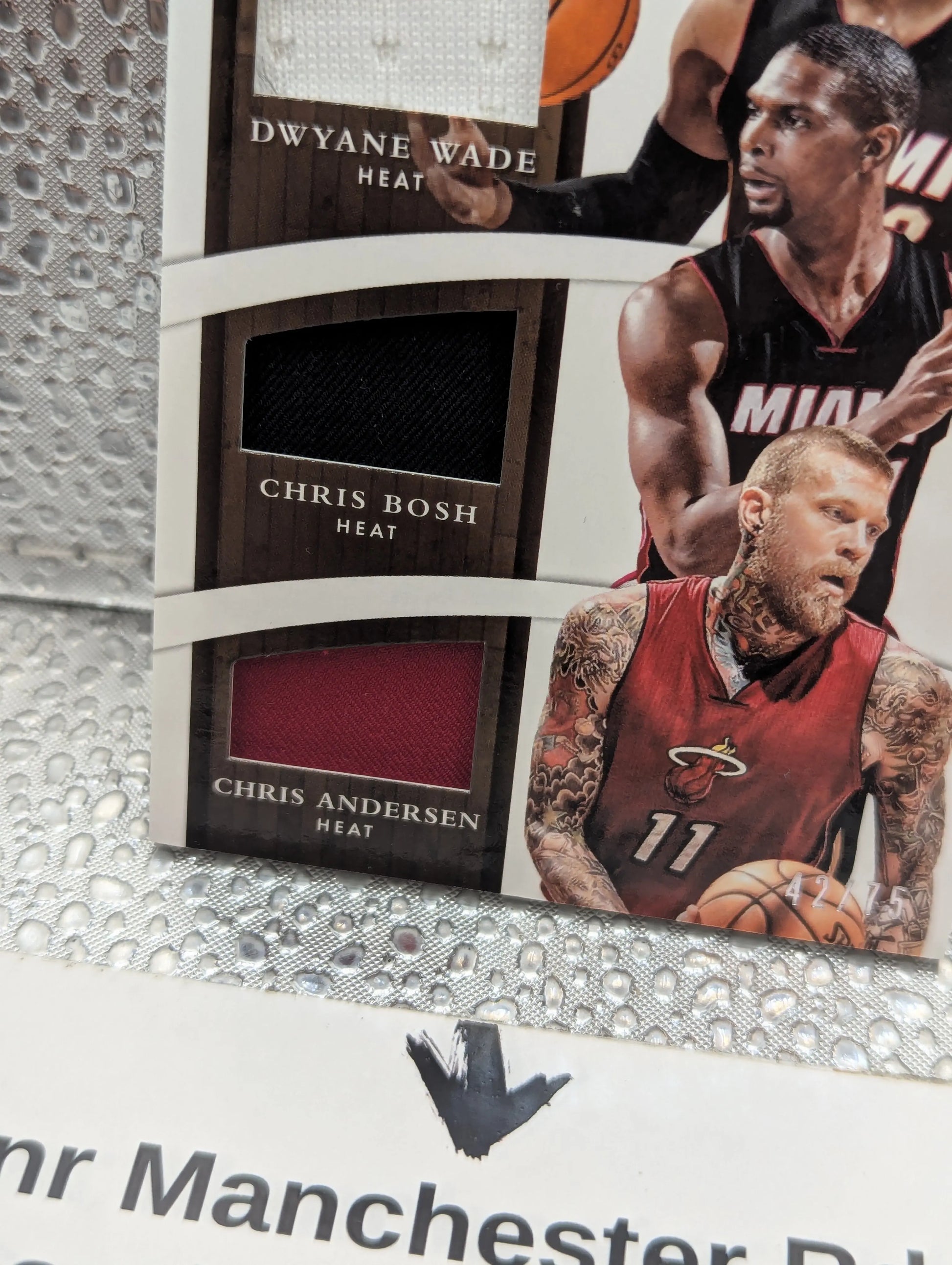 2014-15 Panini Immaculate 3 Patch Miami Dwayne Wade Chris Bosh Chris Andersen T-MIA /75 FRENLY BRICKS - Open 7 Days