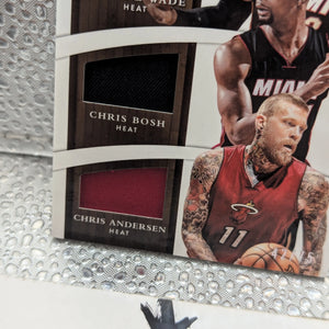 2014-15 Panini Immaculate 3 Patch Miami Dwayne Wade Chris Bosh Chris Andersen T-MIA /75 FRENLY BRICKS - Open 7 Days