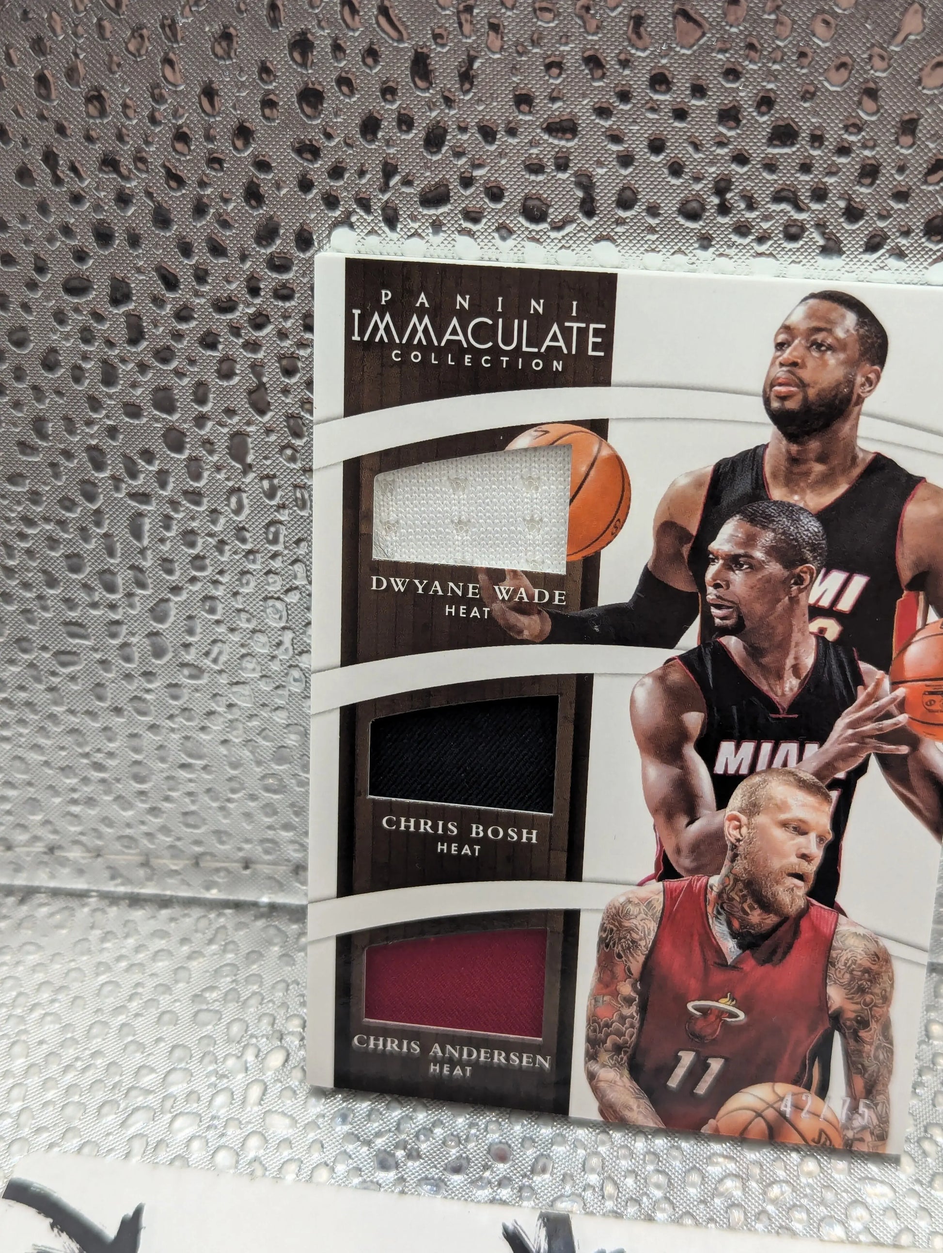 2014-15 Panini Immaculate 3 Patch Miami Dwayne Wade Chris Bosh Chris Andersen T-MIA /75 FRENLY BRICKS - Open 7 Days