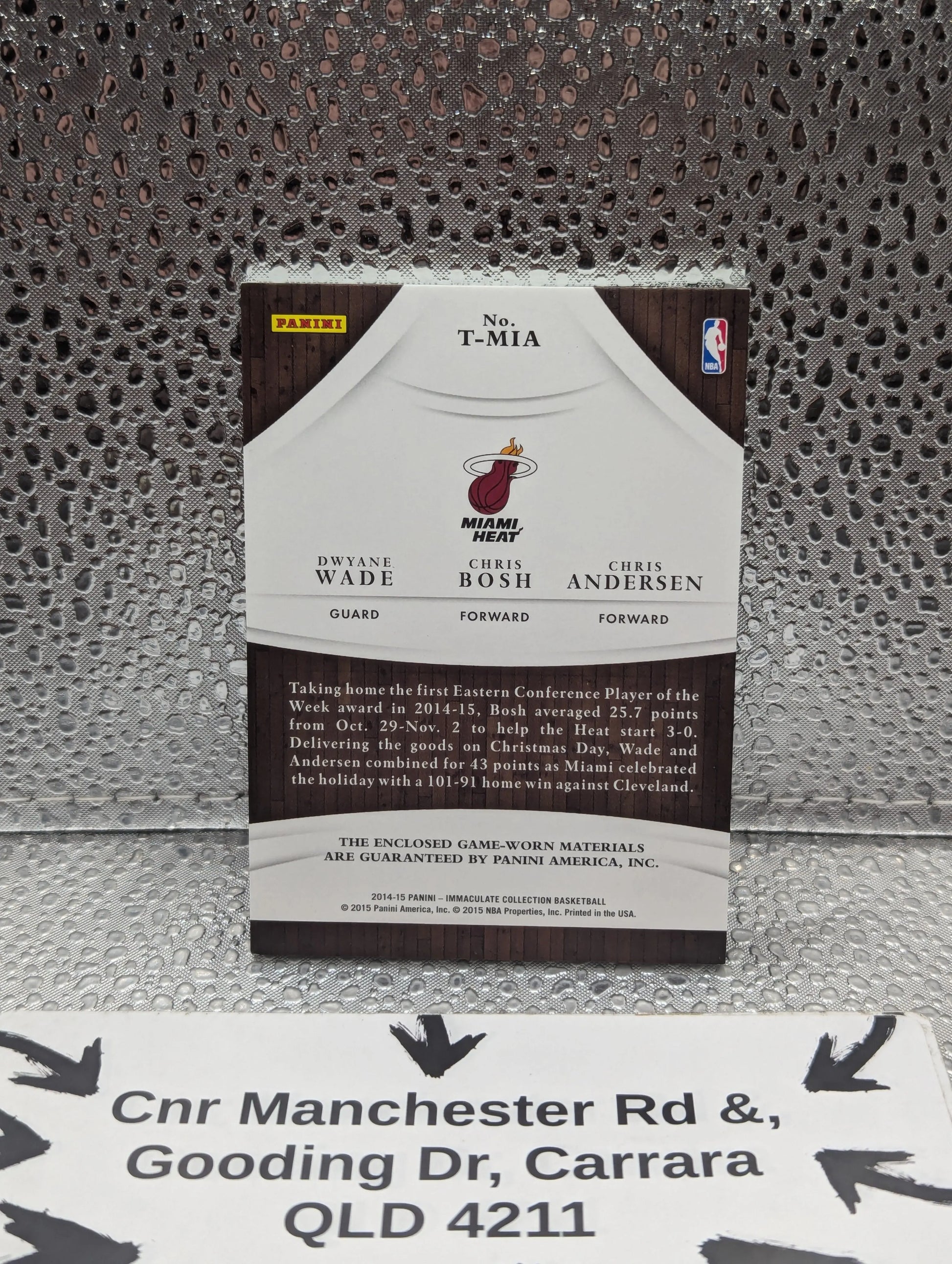 2014-15 Panini Immaculate 3 Patch Miami Dwayne Wade Chris Bosh Chris Andersen T-MIA /75 FRENLY BRICKS - Open 7 Days