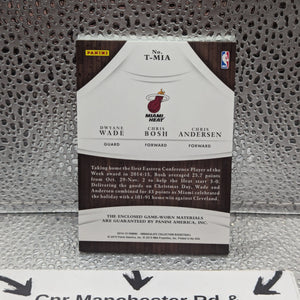 2014-15 Panini Immaculate 3 Patch Miami Dwayne Wade Chris Bosh Chris Andersen T-MIA /75 FRENLY BRICKS - Open 7 Days