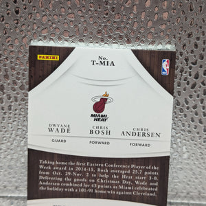 2014-15 Panini Immaculate 3 Patch Miami Dwayne Wade Chris Bosh Chris Andersen T-MIA /75 FRENLY BRICKS - Open 7 Days