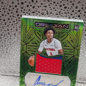 2023-24 Panini Obsidian AUSAR THOMPSON Rookie PATCH AUTO Neon Green /20 FOTL FRENLY BRICKS - Open 7 Days