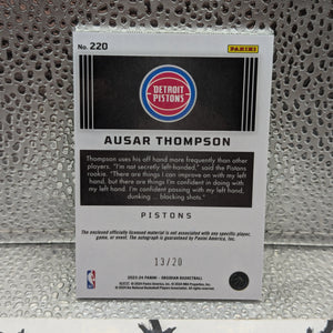 2023-24 Panini Obsidian AUSAR THOMPSON Rookie PATCH AUTO Neon Green /20 FOTL FRENLY BRICKS - Open 7 Days