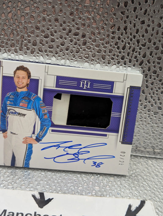 Todd Gilliland - National Treasures - Auto  /25 #38 RGG-TG Race Gear Graphs FRENLY BRICKS - Open 7 Days