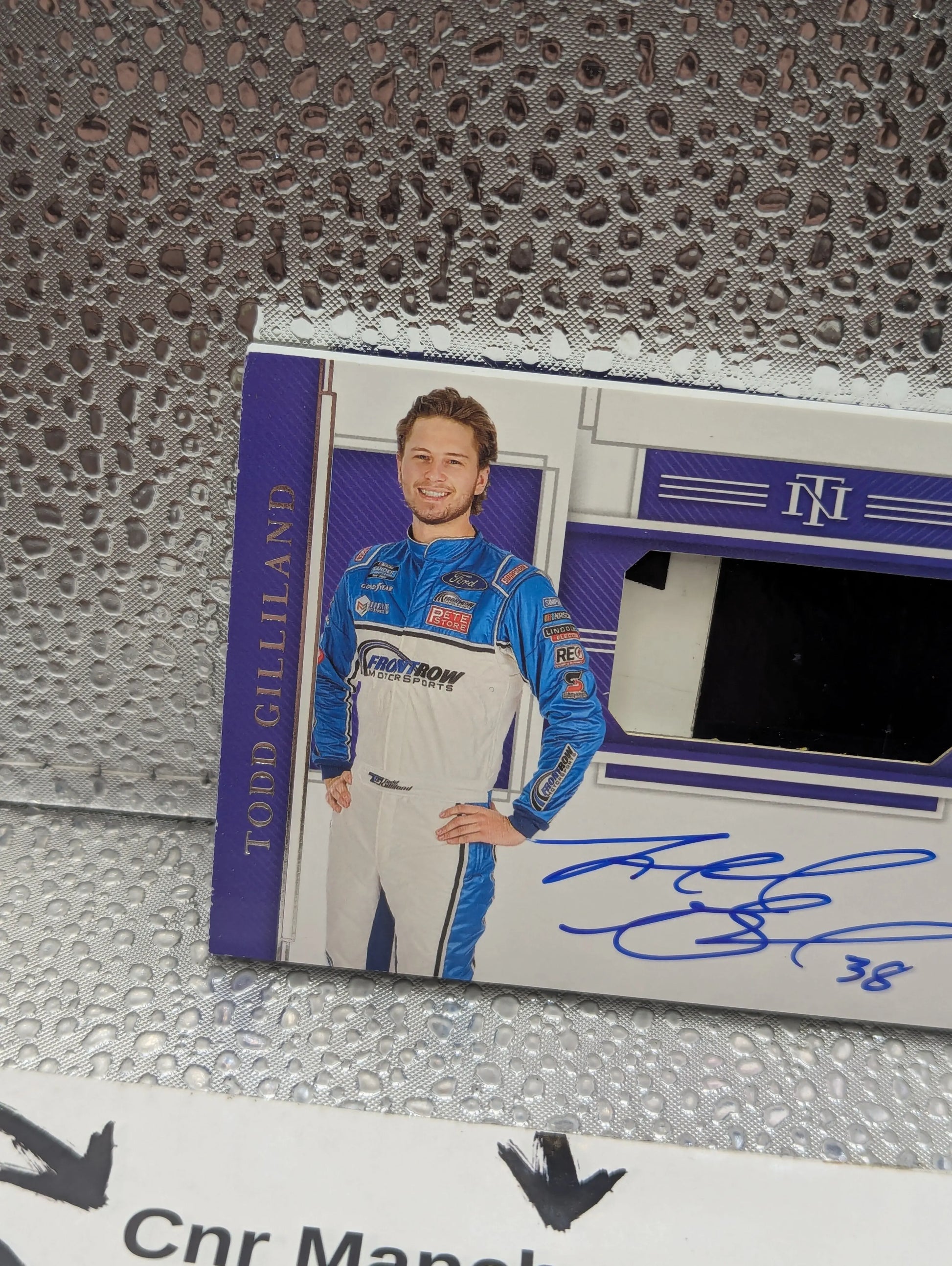 Todd Gilliland - National Treasures - Auto  /25 #38 RGG-TG Race Gear Graphs FRENLY BRICKS - Open 7 Days