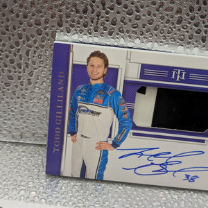 Todd Gilliland - National Treasures - Auto  /25 #38 RGG-TG Race Gear Graphs FRENLY BRICKS - Open 7 Days