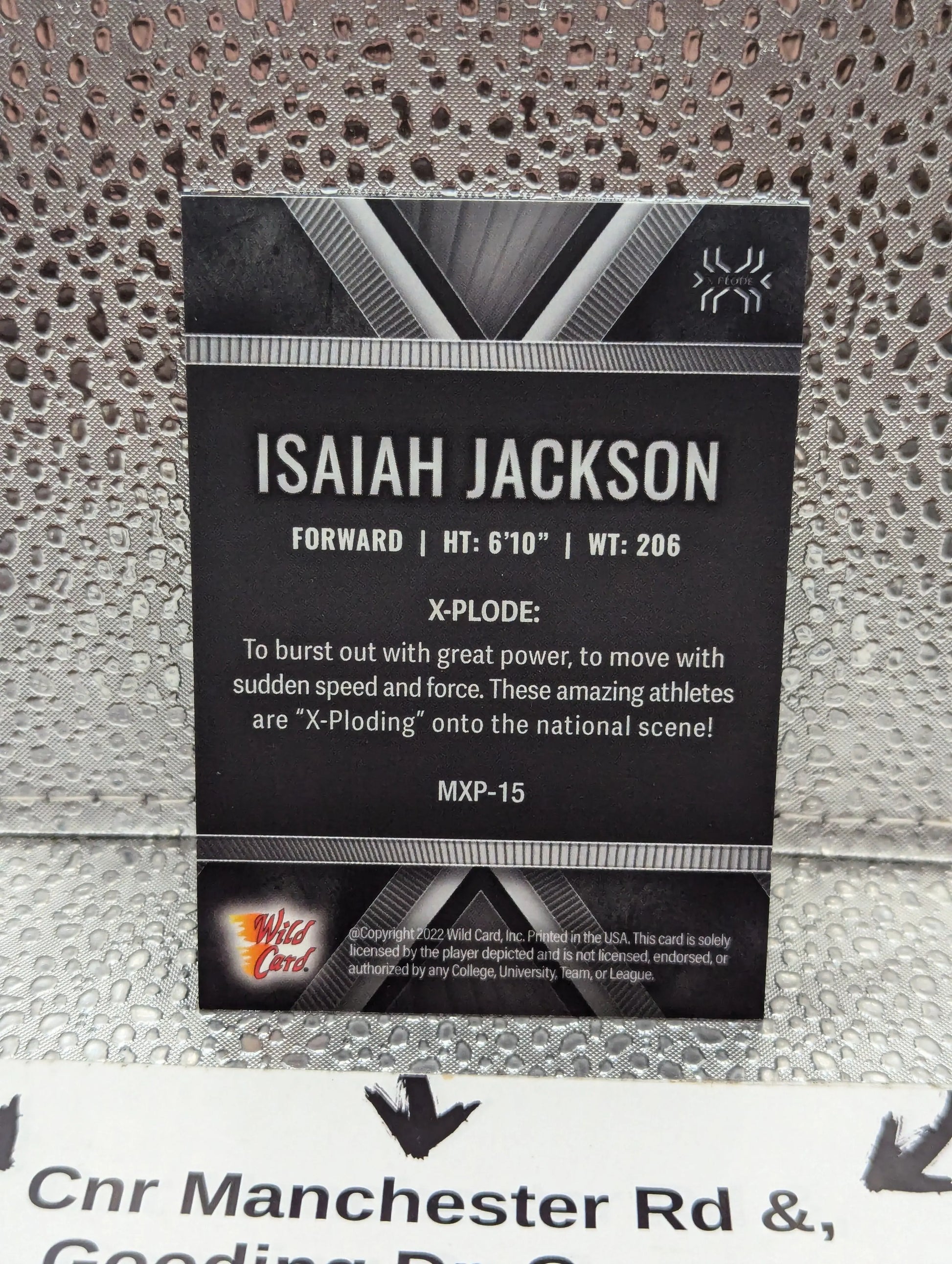 2022 Wild Card Matte X-Plode ISAIAH JACKSON 1/1 FRENLY BRICKS - Open 7 Days