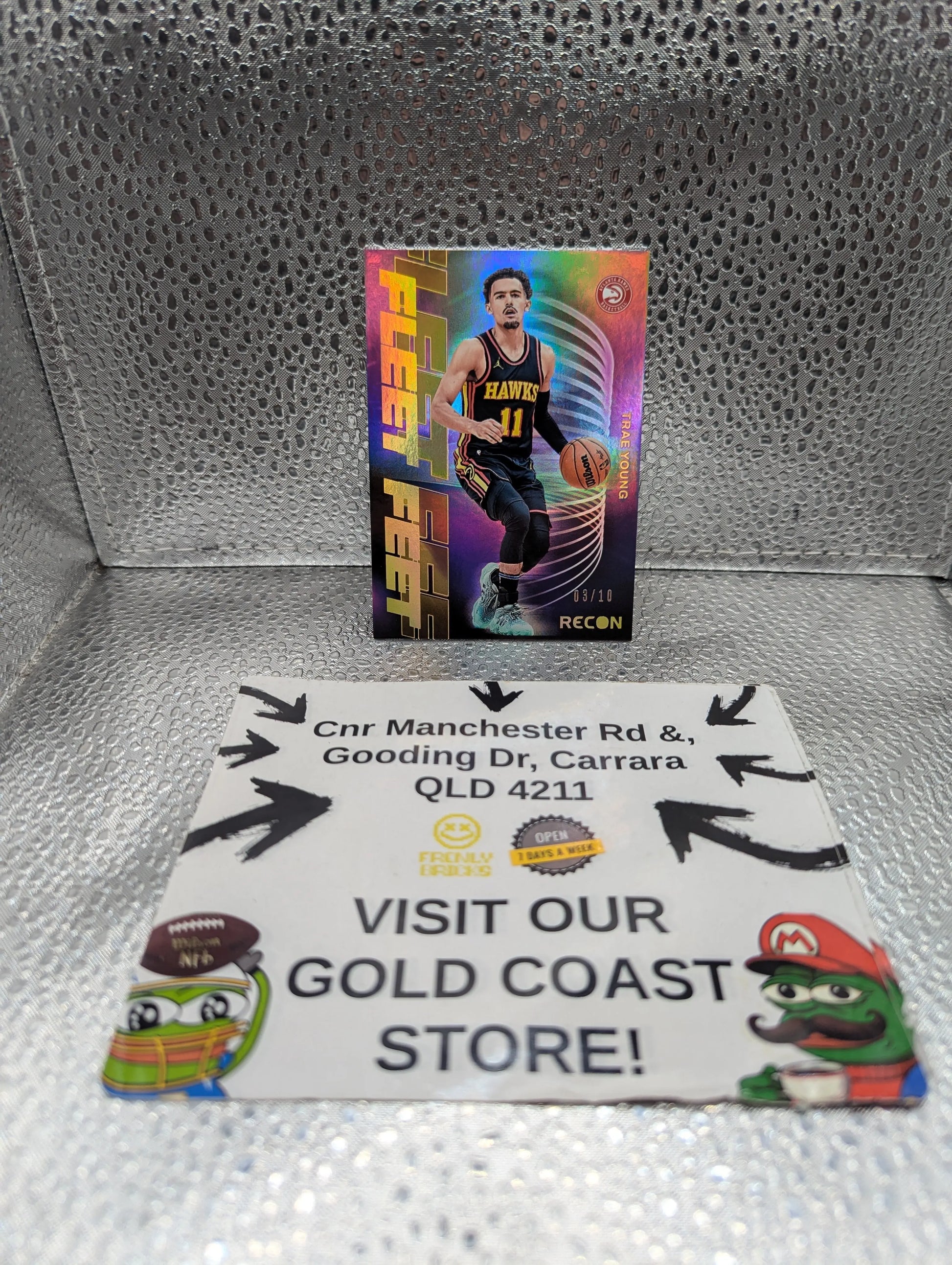 2023-24 Recon TRAE YOUNG Gold Fleet Feet Insert /10 #9 Atlanta Hawks FRENLY BRICKS - Open 7 Days