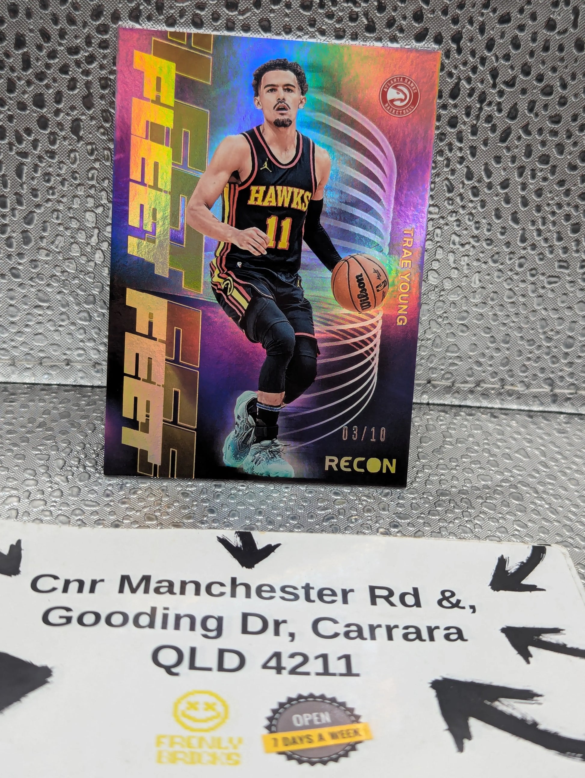 2023-24 Recon TRAE YOUNG Gold Fleet Feet Insert /10 #9 Atlanta Hawks FRENLY BRICKS - Open 7 Days