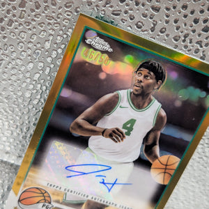 2023-24 Topps Chrome Basketball Jrue Holiday Gold Refractor Auto /50 Celtics FRENLY BRICKS - Open 7 Days