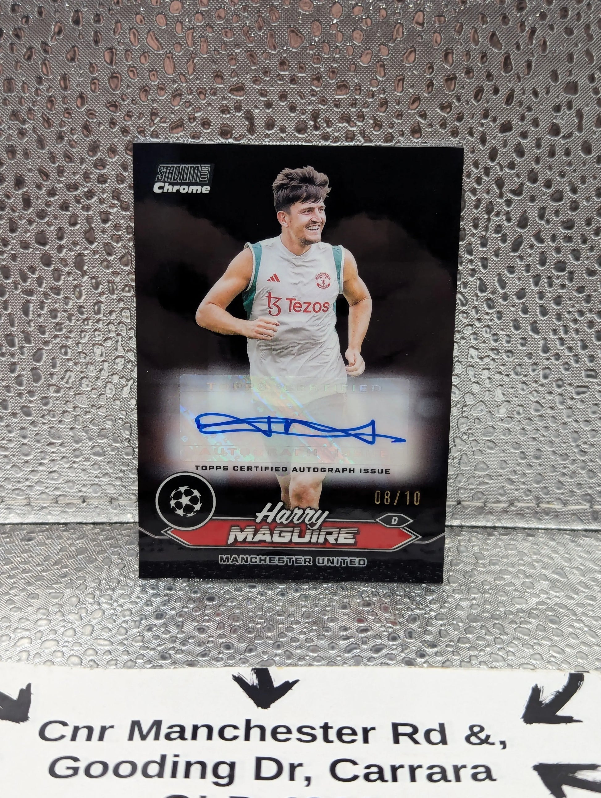 2024 Topps UEFA Stadium Club Chrome Harry Maguire Black AUTO /10 Man U UEFA FRENLY BRICKS - Open 7 Days