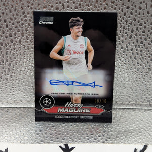 2024 Topps UEFA Stadium Club Chrome Harry Maguire Black AUTO /10 Man U UEFA FRENLY BRICKS - Open 7 Days