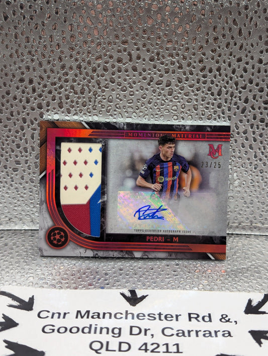 Pedri 2022 Topps Museum Collection UEFA Momentous Material Jumbo Auto Ruby /25 FRENLY BRICKS - Open 7 Days