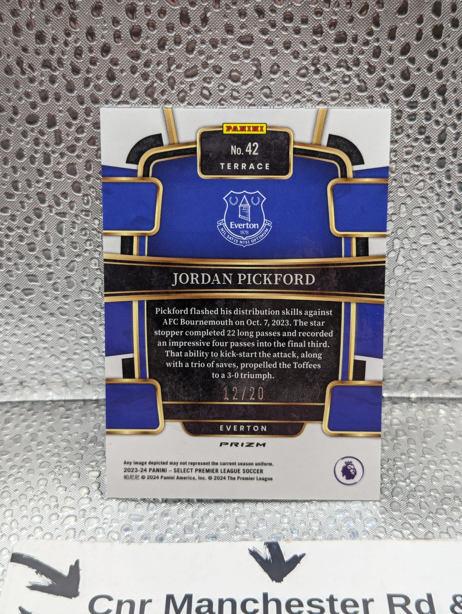 2023-24 JORDAN PICKFORD 07/20 PANINI SELECT PREMIER LEAGUE TERRACE WHITE FRENLY BRICKS - Open 7 Days