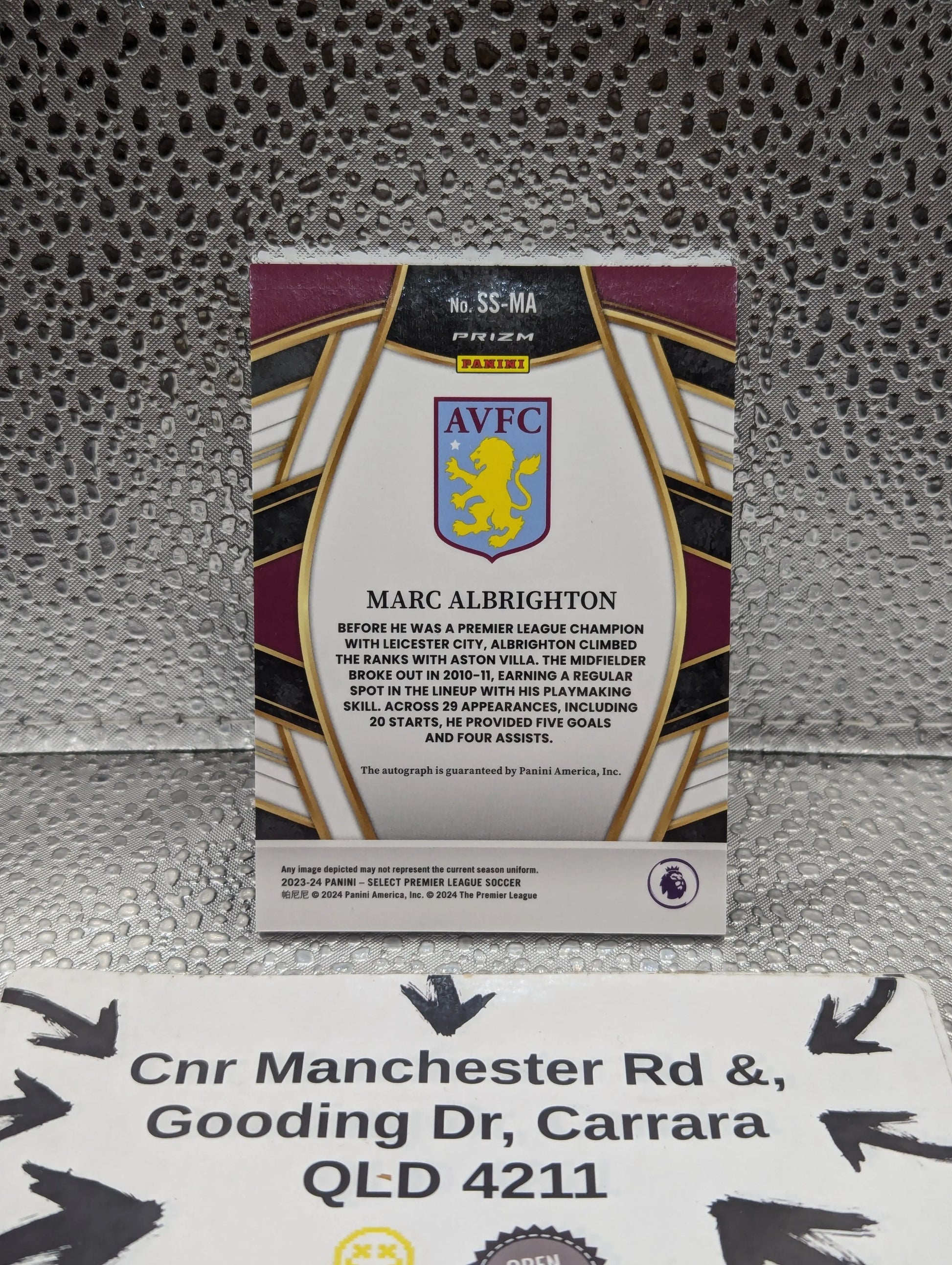 Panini Select Premier League 2023-24 No. SS-MA Marc Albrighton Silver Prizm Auto FRENLY BRICKS - Open 7 Days