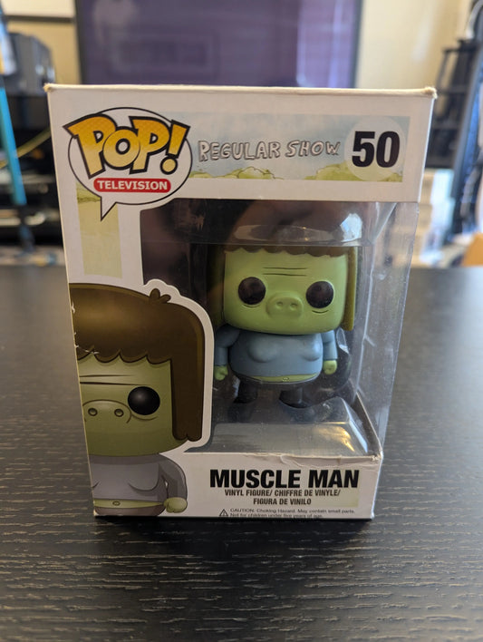 Funko Pop Vinyl - Regular Show - Muscle Man #50 - 2013 Vaulted *box damage* FRENLY BRICKS - Open 7 Days