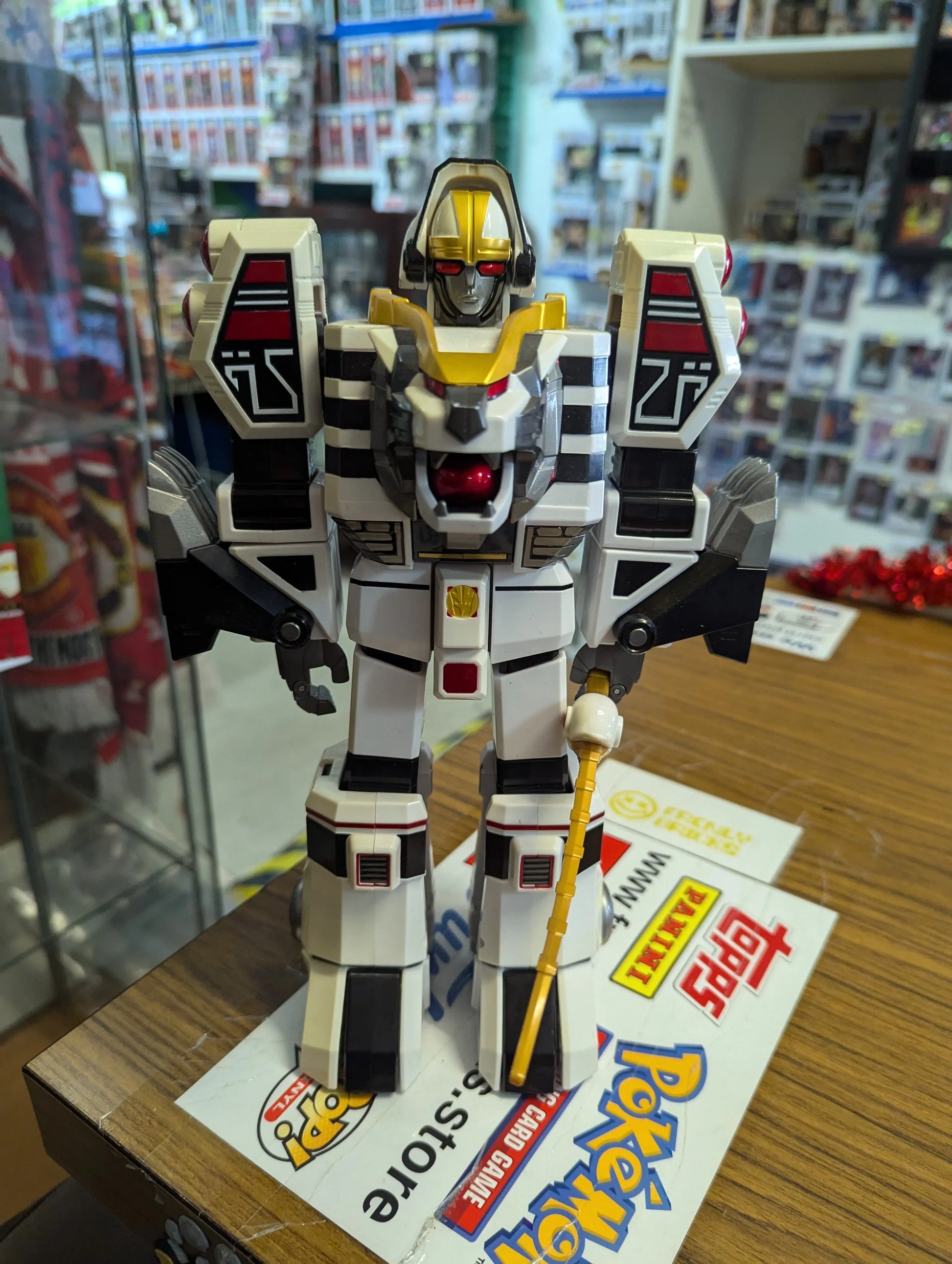 Power Rangers Legacy ~ WHITE TIGERZORD ACTION FIGURE w/DIE CAST PARTS ~ Bandai yellowing* FRENLY BRICKS - Open 7 Days