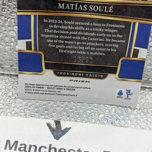 Matias Soule 2023-24 Panini Select Serie A Frosinone Roma Juventus ZEBRA /20 FRENLY BRICKS - Open 7 Days