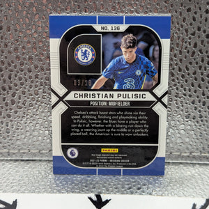 2021-22 Panini Obsidian Christian Pulisic #136 red /26 CHELSEA (AK) FRENLY BRICKS - Open 7 Days