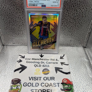 2020 Topps Merlin Chrome UCL #AA-LM Lionel Messi Ageless Alchemy PSA 10 Gem Mint FRENLY BRICKS - Open 7 Days