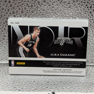 2019-20 Panini Noir Color /99 Luka Samanic #360 RPA Rookie Patch Auto RC FRENLY BRICKS - Open 7 Days