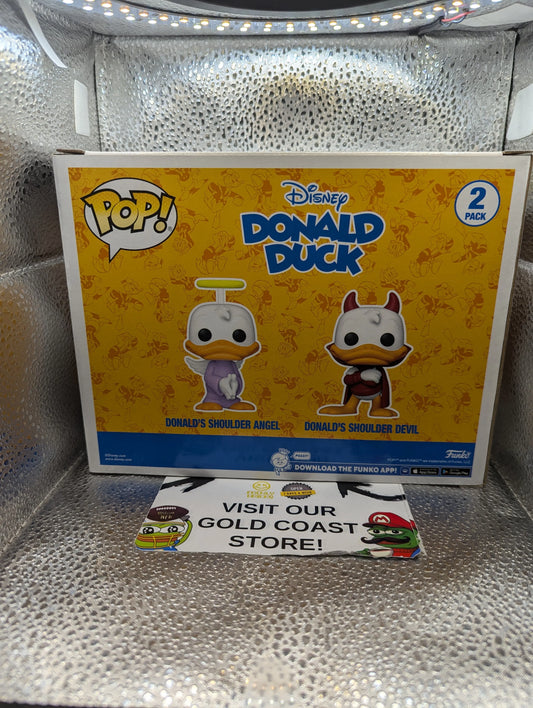 FUNKO POP DONALDS SHOULDER ANGEL & DEVIL 2 PACK 2022 WONDEROUS CONVENTION FRENLY BRICKS - Open 7 Days