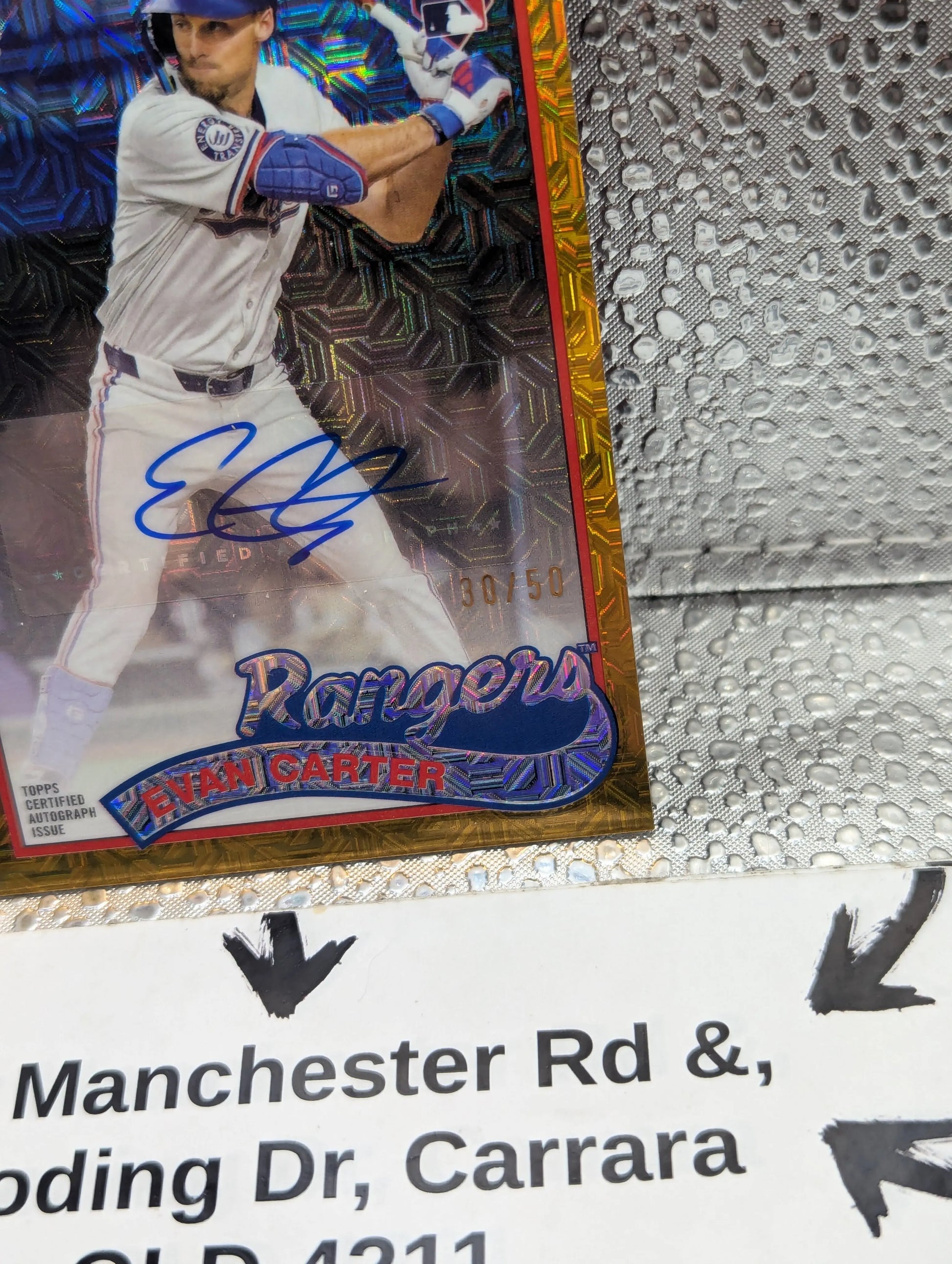 2024 Topps Chrome /50 Evan Carter Rookie 35th Auto Gold FRENLY BRICKS - Open 7 Days