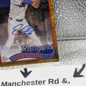 2024 Topps Chrome /50 Evan Carter Rookie 35th Auto Gold FRENLY BRICKS - Open 7 Days