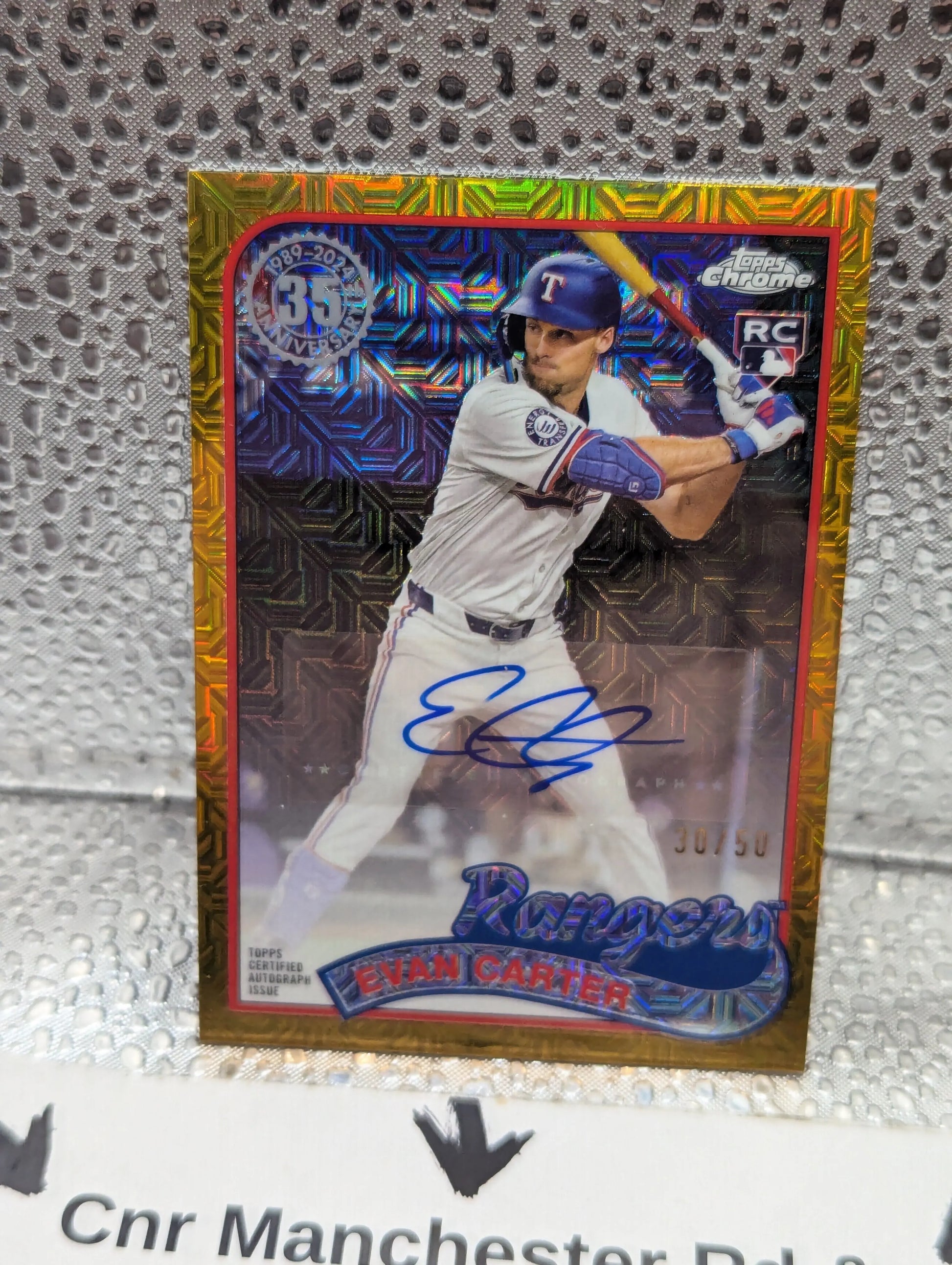 2024 Topps Chrome /50 Evan Carter Rookie 35th Auto Gold FRENLY BRICKS - Open 7 Days