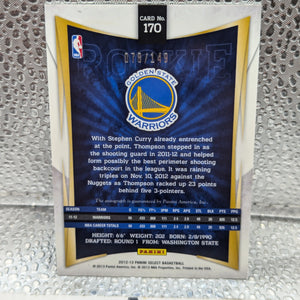 2012 Panini Select Klay Thompson /149 Rookie Autograph RC #170 Auto FRENLY BRICKS - Open 7 Days